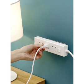 1PC Rotatable Wall-mount Power Strip Holder Punch-free Self-adhesive Fixator Cable Charging Row Fixing And Finishing Stickers For Kitchen Bedroom