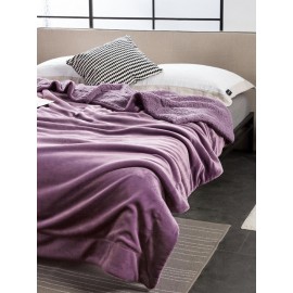 1Pc AB Side Coral Velvet And Lamb Cashmere Blanket Soft Thick Blanket For Bed Sofa Warm Fleece Blanket For Bedroom