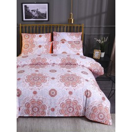 2/3 Pcs Bohemian National Style Floral Overlay Print Comfy Bedding Set Duvet Cover Pillowcase