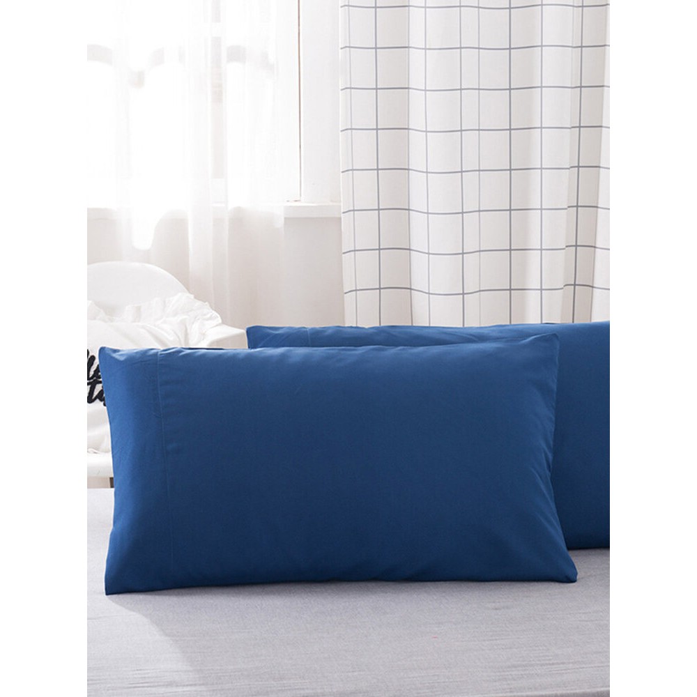 2pcs 50*76cm/50*101cm Solid Rectangle Pillow Cases for Home/Hotel Pillowcases without Pillow Core 12 Colors