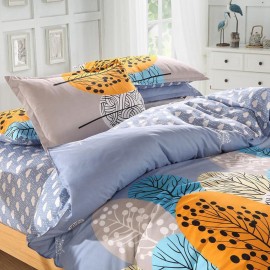 3 Or 4Pcs Leaves Printed Bedding Set Duvet Cover Sets Bed Include Bed Sheet Pillowcase