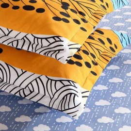 3 Or 4Pcs Leaves Printed Bedding Set Duvet Cover Sets Bed Include Bed Sheet Pillowcase