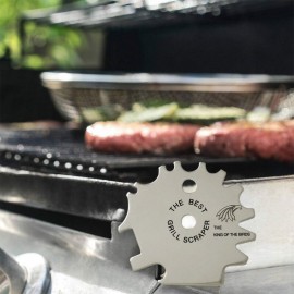 5 In 1 Portable Stainless Steel Grill Scraper Eagle Cleaning Blade with Grill Scraper Letters BBQ Accessories