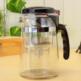 500ml All In One Glass Tea Coffee Maker Mug Pot With Filter Infuser Straight Kitchen Tools