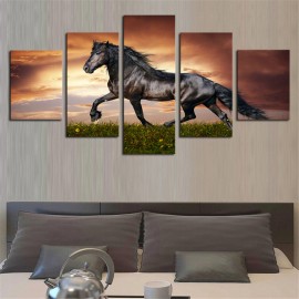 5Pcs Modern Canvas Painting Frameless Wall Art Running Horse Bedroom Living Room Home Decor