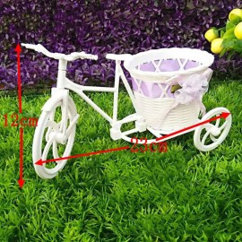 Artificial Flower Container Tricycle Bike Design DIY Basket For Flower Plant Home Weddding Decor