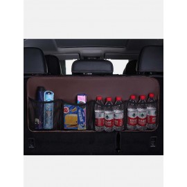 Faux Leather Car Rear Seat Back Storage Bag Multi-use Car Trunk Organizer Auto Stowing Tidying Auto Interior Accessories