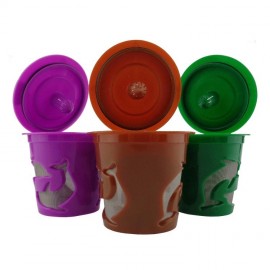 KCASA KC-COFF13 Refillable Coffee Capsule Cup Multiple Color Doiphin Reusable Refilling Filter For N