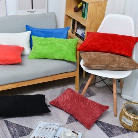 Nordic Simple Solid Color Corduroy Cushion Cover Nordic Style Sofa Rectangular Pillowcase