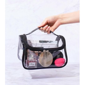 PVC Transparent Waterproof Large Capacity Wash Bag Bath Bag Portable Cosmetic Bag Swimming Storage Bag