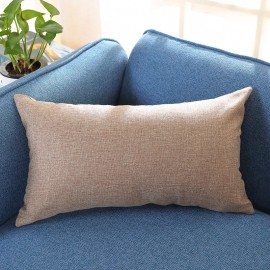 Pillowcase Rectangular Cotton And Linen Pillow Color Nap Pillow Plus Long Sofa Car Waist Pillowcase