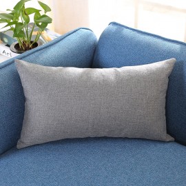 Pillowcase Rectangular Cotton And Linen Pillow Color Nap Pillow Plus Long Sofa Car Waist Pillowcase