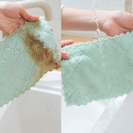 Plain Scouring Pad Double-Sided Rag Kitchen Dish Towel Dish Cloth Dish Cloth Housework Cleaning Rag