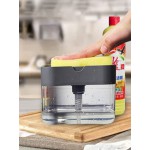Press Soap Dispenser Kitchen Sink With Detergent Household Brush Pot Presser Wash Bowl Dishwashing Brush