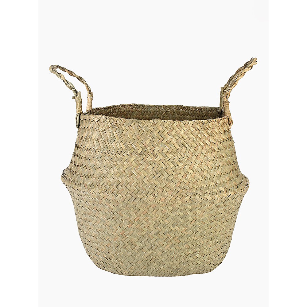 Seagrass Belly Basket Storage Laundry Home Panier Boule Natural Sea Grass