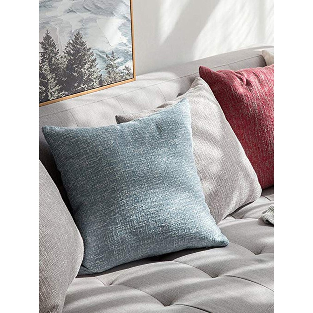 Sofa Pillowcase Living Room Solid Color Cotton And Linen Cushion Pillow Waist Pillow