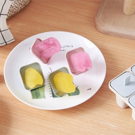 Summer Popsicle Mold Cute Straw Ice Tray Straw Material 8 Grids